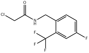 2-chloro-N-{[4-fluoro-2-(trifluoromethyl)phenyl]methyl}acetamide Structure