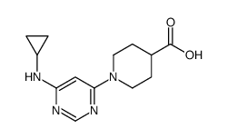 1-(6-Cyclopropylamino-pyrimidin-4-yl)-piperidine-4-carboxylic acid Structure