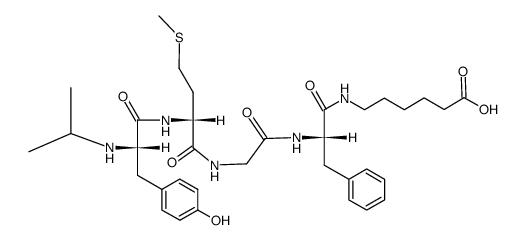 H-iPrTyr-D-Met-Gly-Phe-εAhx-OH Structure