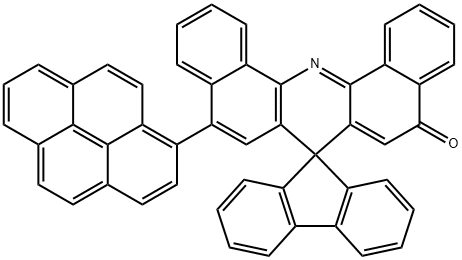 9'-(Pyren-1-yl)-spiro[fluorene-9,7'-dibenzo[c,h]acridine]-5'-one structure