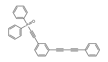 diphenyl((3-(phenylbuta-1,3-diyn-1-yl)phenyl)ethynyl)phosphine oxide结构式