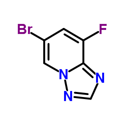 6-溴-8-氟-[1,2,4]三唑并[1,5-a]吡啶结构式