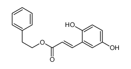 2-phenylethyl 3-(2,5-dihydroxyphenyl)prop-2-enoate结构式