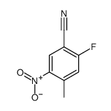 2-氟-4-甲基-5-硝基苯腈结构式