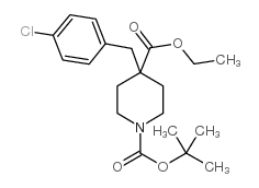 N-Boc-4-(4-氯苄基)哌啶-4-羧酸乙酯结构式