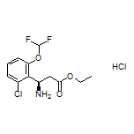 Ethyl (R)-3-Amino-3-[2-chloro-6-(difluoromethoxy)phenyl]propanoate Hydrochloride Structure