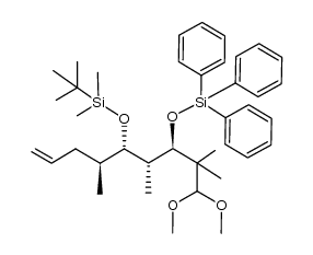 (3R,4R,5S)-3-(1,1-dimethoxy-2-methylpropan-2-yl)-4,7,7,8,8-pentamethyl-5-((S)-pent-4-en-2-yl)-1,1,1-triphenyl-2,6-dioxa-1,7-disilanonane结构式