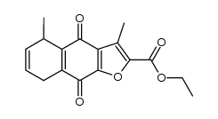 2-ethoxycarbonyl-5,8-dihydro-3,5-dimethylnaphtho[2,3-b]furan-4,9-dione Structure