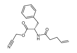 N-4-pentenoyl-L-phenylalanine cyanomethyl ester Structure