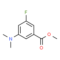 3-(Dimethylamino)-5-fluorobenzoic acid methyl ester结构式