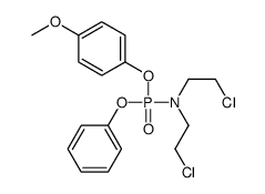 2-chloro-N-(2-chloroethyl)-N-[(4-methoxyphenoxy)-phenoxyphosphoryl]ethanamine结构式