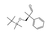 3-((tert-butyldimethylsilyl)oxy)-2-methyl-2-phenylpropanal结构式