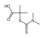 2-(dimethylcarbamothioylsulfanyl)-2-methylpropanoic acid Structure