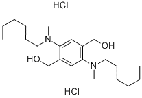 1,4-benzenedimethanol, 2,5-bis(hexylmethylamino)-, dihydrochloride结构式