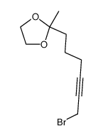 2-methyl-2-(6-bromo-4-hexynyl)-1,3-dioxolane Structure