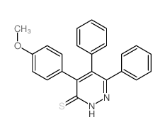 3(2H)-Pyridazinethione,4-(4-methoxyphenyl)-5,6-diphenyl-结构式