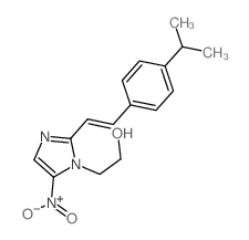 1H-Imidazole-1-ethanol,2-[2-[4-(1-methylethyl)phenyl]ethenyl]-5-nitro- structure