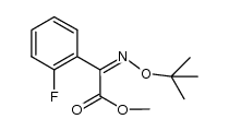 Methyl 2-fluorophenylglyoxylate O-tert-butyloxime结构式