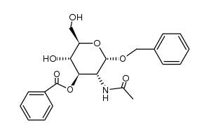 benzyl 2-acetamido-3-O-benzoyl-2-deoxy-α-D-glucopyranoside Structure