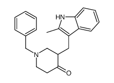 1-benzyl-3-[(2-methyl-1H-indol-3-yl)methyl]piperidin-4-one结构式