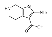 Thieno[2,3-c]pyridine-3-carboxylic acid, 2-amino-4,5,6,7-tetrahydro- structure