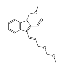 3-[3-(methoxymethyloxy)prop-1-en-1-yl]-N-(methoxymethyl)indole-2-carbaldehyde结构式