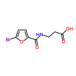 N-(5-Bromo-2-furoyl)-β-alanine结构式