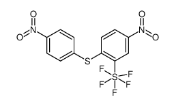 pentafluoro(5-nitro-2-((4-nitrophenyl)thio)phenyl)-l6-sulfane Structure