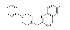 N-(2,4-difluorophenyl)-2-(4-phenylpiperazin-1-yl)acetamide结构式