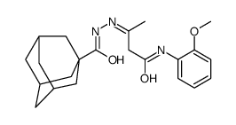 N-[[4-(2-methoxyanilino)-4-oxobutan-2-ylidene]amino]adamantane-1-carboxamide结构式