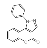 [1]Benzopyrano[4,3-c]pyrazol-4(1H)-one, 1-phenyl- structure