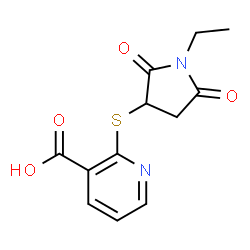 2-((1-ethyl-2,5-dioxopyrrolidin-3-yl)thio)nicotinic acid结构式