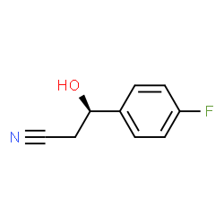 Benzenepropanenitrile, 4-fluoro-beta-hydroxy-, (betaR)- (9CI) structure