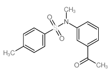 N-(3-acetylphenyl)-N,4-dimethyl-benzenesulfonamide structure