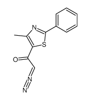 2-diazo-1-(4-methyl-2-phenylthiazol-5-yl)ethan-1-one Structure