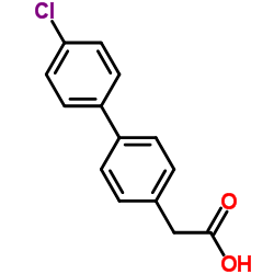 (4'-Chloro-4-biphenylyl)acetic acid structure