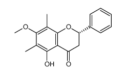 (2S)-5-hydroxy-7-methoxy-6,8-dimethylflavanone Structure