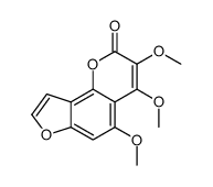 3,4,5-trimethoxyfuro[2,3-h]chromen-2-one Structure