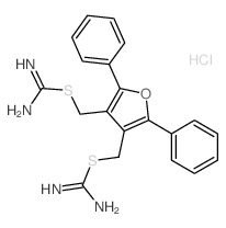 Carbamimidothioicacid, (2,5-diphenyl-3,4-furandiyl)bis(methylene) ester, dihydrochloride (9CI)结构式