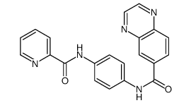 6-Quinoxalinecarboxamide,N-[4-[(2-pyridinylcarbonyl)amino]phenyl]-(9CI) structure