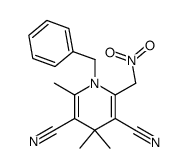 1-benzyl-2,4,4-trimethyl-6-nitromethyl-1,4-dihydro-pyridine-3,5-dicarbonitrile结构式