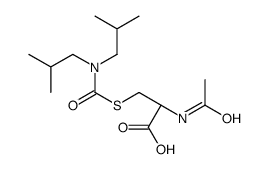 (2R)-2-acetamido-3-[bis(2-methylpropyl)carbamoylsulfanyl]propanoic acid Structure