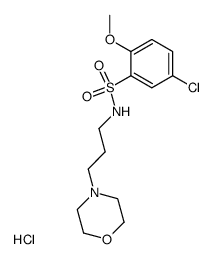 5-Chloro-2-methoxy-N-(3-morpholin-4-yl-propyl)-benzenesulfonamide; hydrochloride Structure