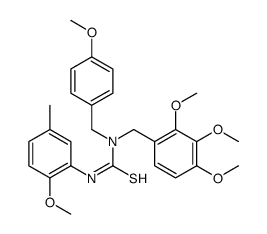 3-(2-methoxy-5-methylphenyl)-1-[(4-methoxyphenyl)methyl]-1-[(2,3,4-trimethoxyphenyl)methyl]thiourea Structure