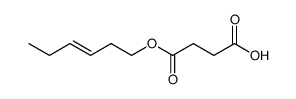 succinic acid mono(hex-3-enyl)-ester Structure