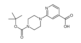 2-[4-(tert-Butoxycarbonyl)piperazin-1-yl]isonicotinic acid结构式