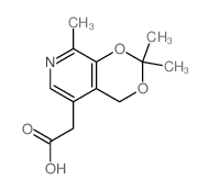 2-(2,9,9-trimethyl-8,10-dioxa-3-azabicyclo[4.4.0]deca-2,4,11-trien-5-yl)acetic acid Structure