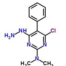 4-Chloro-6-hydrazino-N,N-dimethyl-5-phenyl-2-pyrimidinamine Structure