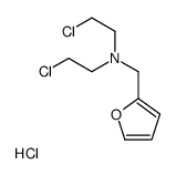 bis(2-chloroethyl)-(furan-2-ylmethyl)azanium,chloride Structure