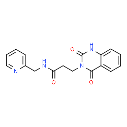 3-(2,4-dioxo-1,4-dihydroquinazolin-3(2H)-yl)-N-(pyridin-2-ylmethyl)propanamide Structure